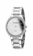 Relógio Mondaine Feminino Espelhado com Cristais Prata – 32347L0MVNE3