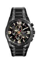 Relógio Seculus Masculino Preto Cronógrafo Aço 44318GPSVPA3