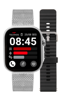 Smartwatch Technos Connect Max Call TMAXCAB/9K Prata