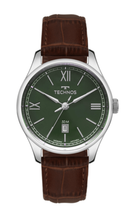 Relógio Technos Masculino 2115TZK/0V Prata com Mostrador Verde