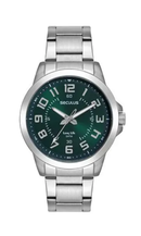 Relógio Seculus Masculino Analógico Aço Prata Verde-Escuro 44296G0SVNA2