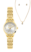 Kit Relógio Condor Mini Feminino Dourado CO2035NJJ/K4K + Colar e Brincos