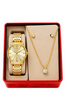 Kit Relógio Mondaine Feminino Dourado 99922LPMKDE1K1