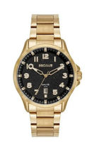 Relógio Seculus Masculino Long Life Preto e Dourado 77312GPSVDA2