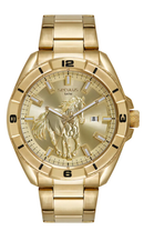 Relógio Seculus Masculino Dourado Country Cavalo Aço 77315GPSVDA2