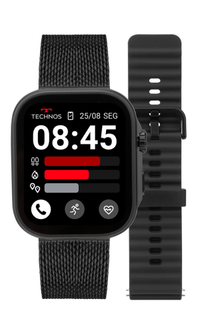 Smartwatch Technos Connect Max Call TMAXCAA/9P Preto