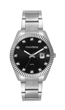 Relógio Mondaine Feminino Cristais Catraca Serrilhada Prata – 32841L0MVNE2