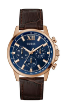 Relógio GUESS Masculino Rosê com Mostrador Azul GW0901G3