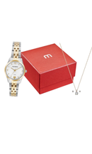 Kit Relógio Mondaine Feminino Bicolor Aço Elegante 99918LPMKBE3K1