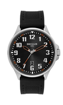 Relógio Seculus Masculino Preto Esportivo com Silicone 44326G0SVNU1