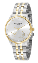 Relógio Mondaine Feminino Moda Bicolor com Detalhes em Glitter – 32343LPMVBE2