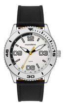 Relógio Mondaine Masculino Branco e Preto Esportivo 33032G0MVNI3