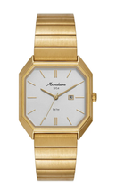 Relógio Unissex Quadrado Aço Vintage Dourado Linha 1954 – 32849GPMVDA1