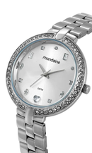 Relógio Feminino Mondaine Prata com Pulseira em Aço e Cristais – 32961L0MVNE2