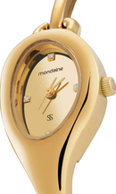 Relógio Mondaine Feminino Dourado Oval Alongado 33050LPMVDM1