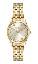 Kit Relógio Mondaine Feminino Dourado com Colar e Brincos 32610LPMKDE1K1