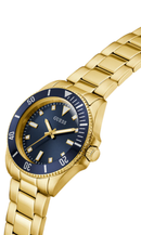 Relógio GUESS Masculino Dourado com Mostrador Azul GW0968G2