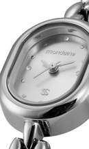 Relógio Mondaine Feminino Prata Oval Minimalista 99932L0MVNM3