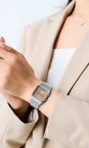 Relógio Casio Vintage Prata Digital Analógico AQ-230A-4AMQY