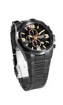 Relógio Seculus Masculino Preto Cronógrafo Aço 44318GPSVPA3