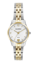 Kit Relógio Mondaine Feminino Bicolor Aço Elegante 99918LPMKBE3K1