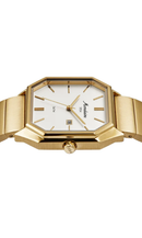 Relógio Unissex Quadrado Aço Vintage Dourado Linha 1954 – 32849GPMVDA1