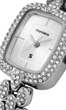 Relógio Mondaine Feminino Prata com Cristais 33048L0MVNM2