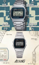 Relógio Casio Vintage Prata Digital A158WA-1 Unissex