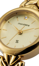 Relógio Mondaine Feminino Dourado Clássico 33053LPMVDM1
