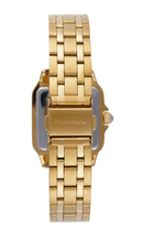 Relógio Mondaine Feminino Quadrado com Vidro Facetado e Cristais Dourado – 32824LPMVDE2