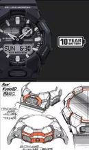 Relógio Casio G-SHOCK Masculino Digital-Analógico GA-010-1A