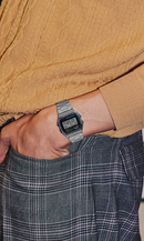 Relógio Casio Vintage Prata Digital A158WA-1 Unissex