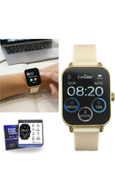 Smartwatch Condor Smart COSMART1AE8X Dourado com Pulseira Bege