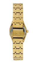 Relógio Mondaine Feminino Dourado Azul Texturizado 40001LPMVDM2