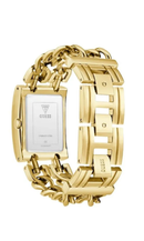 Relógio Guess Feminino Dourado Retangular com Mostrador Azul GW0740L3