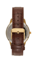 Relógio Seculus Masculino Champagne Couro Marrom Sofisticado 44302GPSVDC2