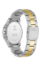 Relógio Guess Masculino Bicolor Prata e Dourado com Mostrador Verde GW1006G4