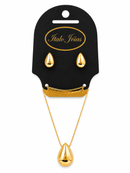 Conjunto Feminino Gota Folheado a Ouro