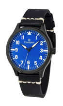 Relógio Champion Masculino Analógico CH30457A Preto com Mostrador Azul 5 ATM