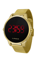 Relógio Lince Unissex Digital LED Dourado MDG4586L PXKX