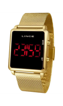 Relógio Lince Digital Dourado MDG4596L PXKX