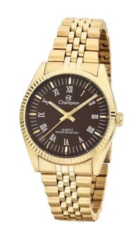 Relógio Champion Feminino CH24777O Dourado Mostrador Marrom