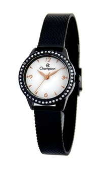 Relógio Champion Feminino CF24966N Preto com Pedras