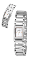 Relógio Champion Feminino CF26133Q Prata Retangular Delicado