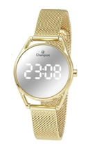 Relógio Champion Feminino CH48206B Digital LED Dourado Pequeno