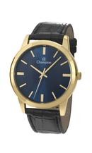 Relógio Champion Masculino CN20702S Dourado Couro Preto