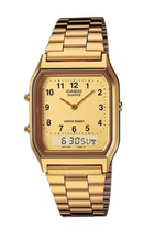 Relógio Casio Vintage Anadigi Dourado AQ-230GA-9BMQ
