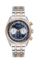 Relógio Guess Masculino Dawson Azul Aço Cinza e Rosé GW0971G5