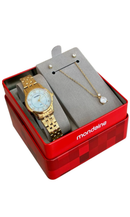 Relógio Mondaine Feminino Dourado Visor Fotocrômico 99919LPMKDE1