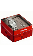 Kit Relógio Mondaine Feminino Prata com Colar e Brincos 99914L0MKNE2K1